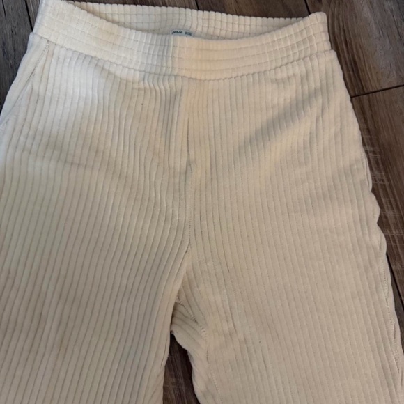 Aerie Cream Ribbed Pants - Picture 4 of 5
